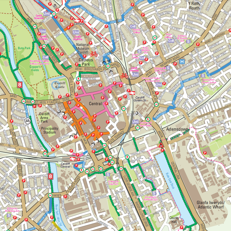 cardiff city map